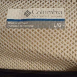 Columbia dress shirt, L, yellow in color